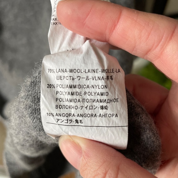 Stile Benetton mock neck Grey wool sweater Size small (Angora wool) - Picture 5 of 6